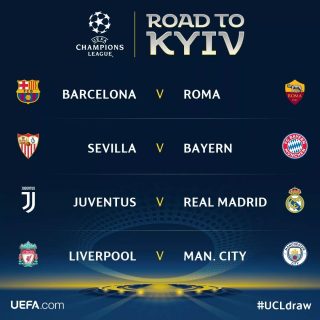 Real Madrid Gets Juventus Liverpool To Face Manchester City As Uefa Champions League Quarterfinals Matchups Are Set